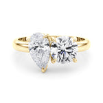 Load image into Gallery viewer, Round And Pear Diamond Ring