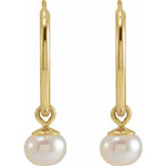 Load image into Gallery viewer, White Freshwater Endless Hoop Earrings