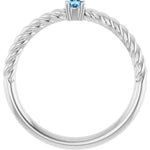 Load image into Gallery viewer, Rope Diamond Natural Aquamarine Ring
