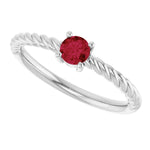 Load image into Gallery viewer, Special Anniversary Gifts for Her: Ruby Solitaire Ring