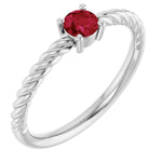 Load image into Gallery viewer, Special Anniversary Gifts for Her: Ruby Solitaire Ring