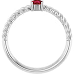 Load image into Gallery viewer, Special Anniversary Gifts for Her: Ruby Solitaire Ring