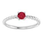 Load image into Gallery viewer, Special Anniversary Gifts for Her: Ruby Solitaire Ring