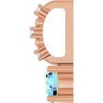 Load image into Gallery viewer, Aquamarine Round Natural Diamond Pendant