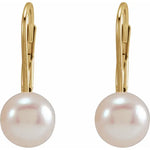 Load image into Gallery viewer, Bold Akoya Pearl Leverback Earrings