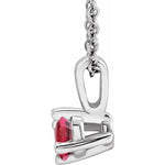 Load image into Gallery viewer, Sophisticated and Dainty Ruby Solitaire Necklace for Women