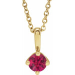 Load image into Gallery viewer, Sophisticated and Dainty Ruby Solitaire Necklace for Women