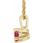 Load image into Gallery viewer, Sophisticated and Dainty Ruby Solitaire Necklace for Women