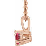 Load image into Gallery viewer, Sophisticated and Dainty Ruby Solitaire Necklace for Women