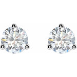 Load image into Gallery viewer, Trendy Cocktail Style Stud Earrings in 14k White Gold