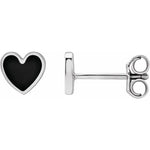 Load image into Gallery viewer, Colourful Jewellery for Women: Enamel Heart Stud Earrings