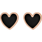 Load image into Gallery viewer, Colourful Jewellery for Women: Enamel Heart Stud Earrings