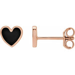 Load image into Gallery viewer, Colourful Jewellery for Women: Enamel Heart Stud Earrings