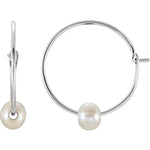 Load image into Gallery viewer, Freshwater Pearl Huggie Hoop Earrings
