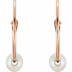 Load image into Gallery viewer, Freshwater Pearl Huggie Hoop Earrings