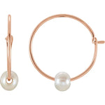 Load image into Gallery viewer, Freshwater Pearl Huggie Hoop Earrings