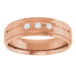 Load image into Gallery viewer, Grooved Wedding Band For Men