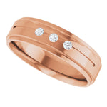 Load image into Gallery viewer, Grooved Wedding Band For Men