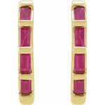 Load image into Gallery viewer, Ruby Huggie Hoop Earrings For Women