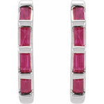 Load image into Gallery viewer, Ruby Huggie Hoop Earrings For Women