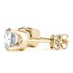 Load image into Gallery viewer, 4 Prong Round Diamond Stud Earrings