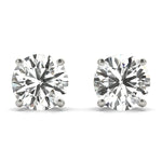 Load image into Gallery viewer, 4 Prong Round Diamond Stud Earrings