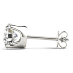 Load image into Gallery viewer, 4 Prong Round Diamond Stud Earrings