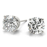 Load image into Gallery viewer, 4 Prong Gold Stud Earrings For Women