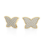 Load image into Gallery viewer, Feminine Charm Butterfly Lab Grown Diamond Studs