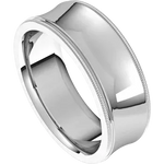 Load image into Gallery viewer, Comfort Fit Milgrain Wedding Band For Women