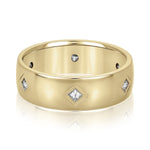 Load image into Gallery viewer, Square Diamond Wedding Band For Him