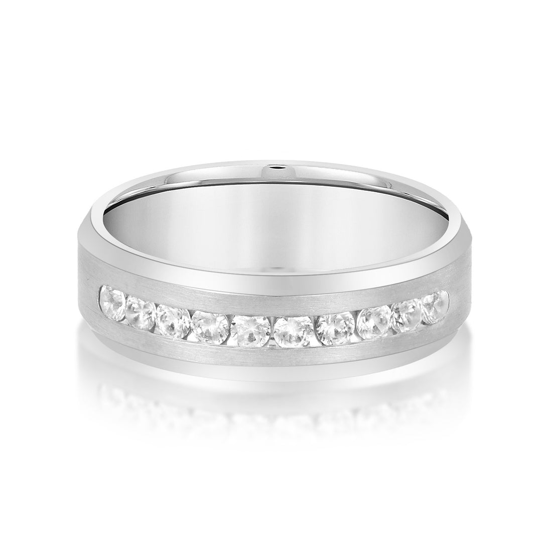 10 Stone Mens Anniversary Wedding Band