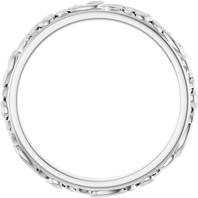 Floral Anniversary Band For Her