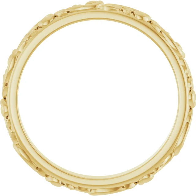 Floral Anniversary Band For Her