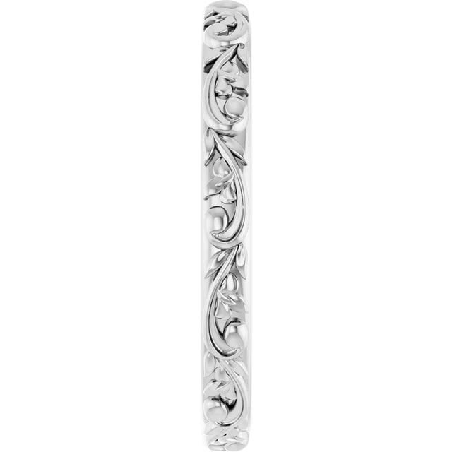Floral Anniversary Band For Her