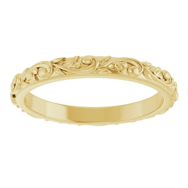 Floral Anniversary Band For Her