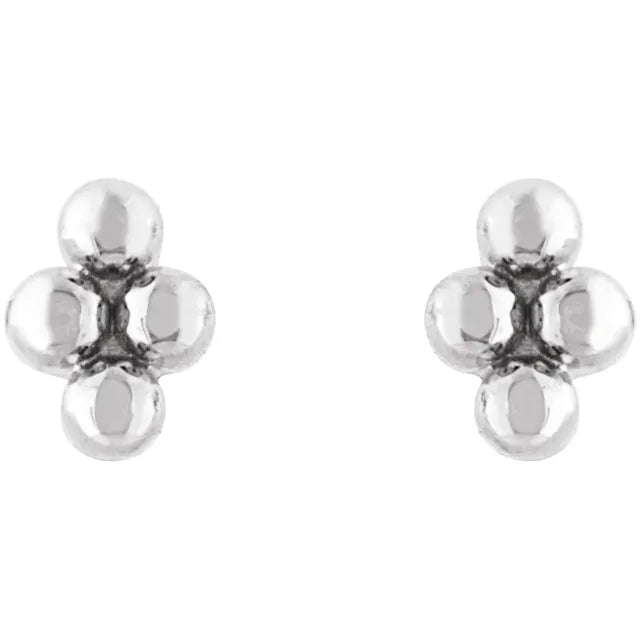 14k Yellow Gold Bead Earrings