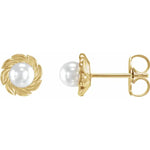 Load image into Gallery viewer, Nature-Inspired Pearl Leaf Earrings
