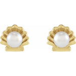 Load image into Gallery viewer, Elegant Pearl Shell Earrings
