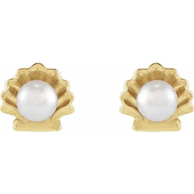Elegant Pearl Shell Earrings