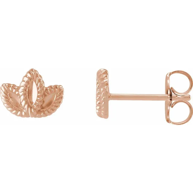 Sterling Silver Leaf Earrings