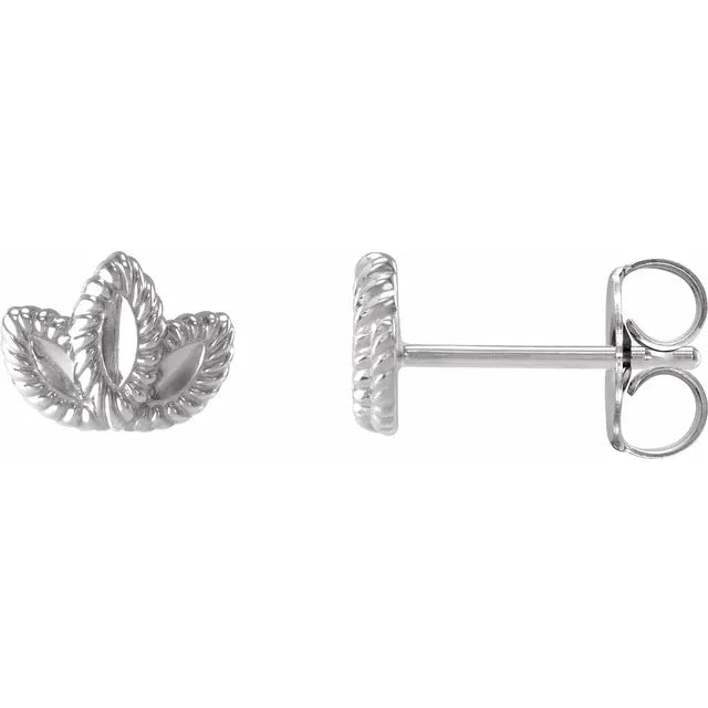 Sterling Silver Leaf Earrings