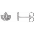 Sterling Silver Leaf Earrings