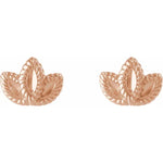 Load image into Gallery viewer, Sterling Silver Leaf Earrings
