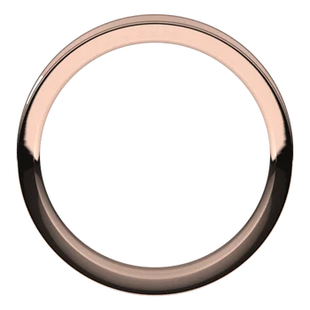 Reverse Knife Edge Mens Wedding Band