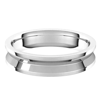 Reverse Knife Edge Mens Wedding Band