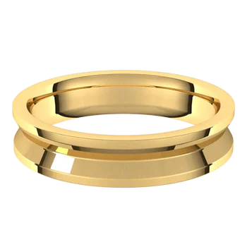 Reverse Knife Edge Mens Wedding Band