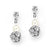 Dainty Pearl And Rhinestone Wedding Earrings