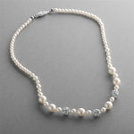 Load image into Gallery viewer, Pearl Rhinestone Wedding Necklace

