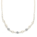 Load image into Gallery viewer, Pearl Rhinestone Wedding Necklace
